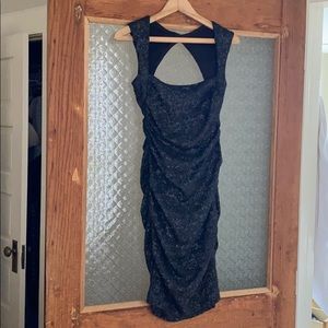 Nicole Miller black sequin cocktail dress